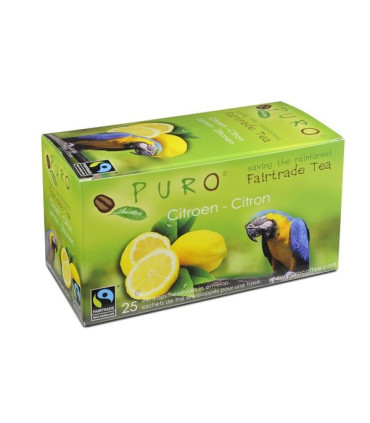 Černý čaj Puro - citrón, Fairtrade, 25 x 2 g