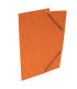 Prešpánové desky s gumičkou bez chlopní HIT Office - A4, oranžové, 20 ks
