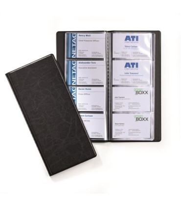Album na vizitky Durable 192, lepené, černé