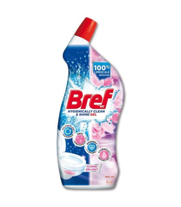 Čisticí prostředek na WC Bref - hygiene floral, 700 ml