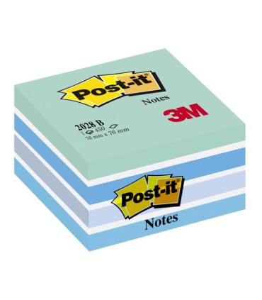Bločky Post-it, v kostce, 76 x 76 mm, mineral