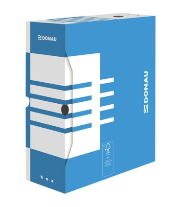Archivační box Donau - A4, kartonový, 12 cm, modrý