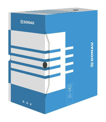Archivační box Donau - A4, kartonový, 20 cm, modrý