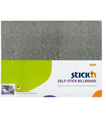 Samolepicí nástěnka Stick by Hopax - 58 x 46 cm, šedá