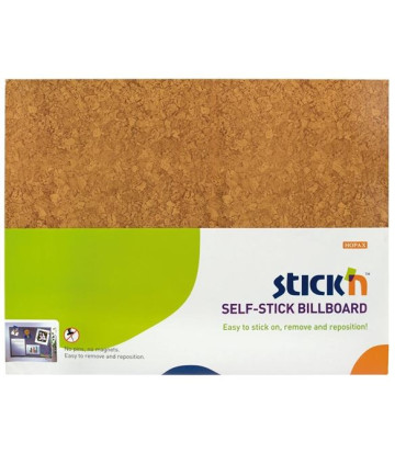 Samolepicí nástěnka Stickn Hopax 58 x 46 cm, hnědá