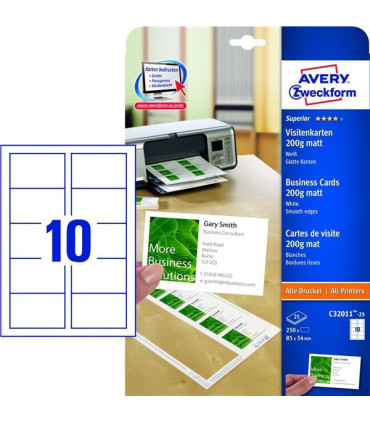 Obchodní vizitky Quick and Clean, matné bílé