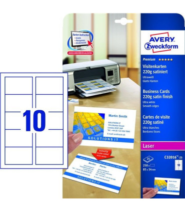 Obchodní vizitky Quick and Clean, ultra bílé