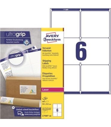 Speciální Etikety na balíky, 99,1 x 93,1 mm, 600 ks