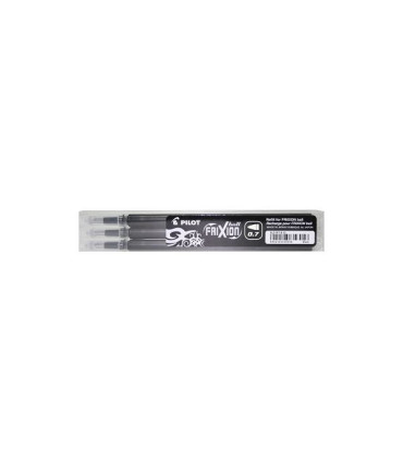 Náplň do gumovacích rollerů Pilot FriXion Ball 07, Clicker 07, LX, černá, sada 3 ks
