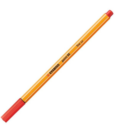 Liner STABILO point 88 - 0,4 mm, červený, ks
