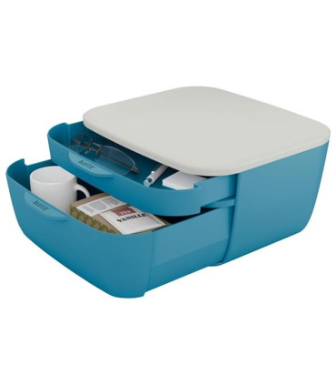 Zásuvkový box Leitz Cosy - dvouzásuvkový, klidná modrá