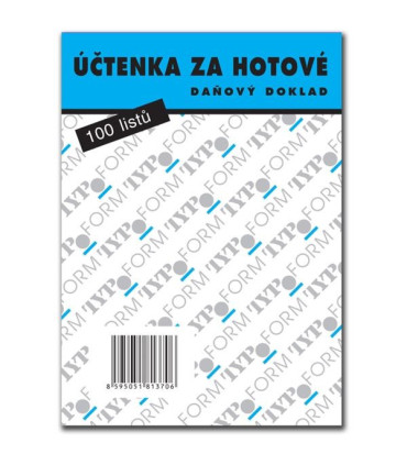 Účtenka za hotové
