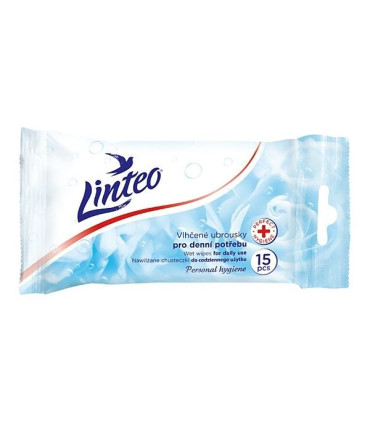Vlhčené ubrousky pro denní potřebu Linteo, 15 ks