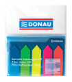 Samolepicí záložky Donau - fóliové, 12x45 mm, 5x 25, mix barev