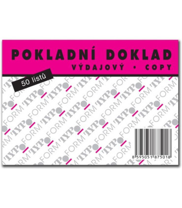 Výdajový pokladní doklad A6, 50 listů