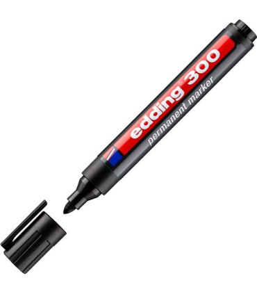 Permanentní popisovač edding 300, kulatý, černý