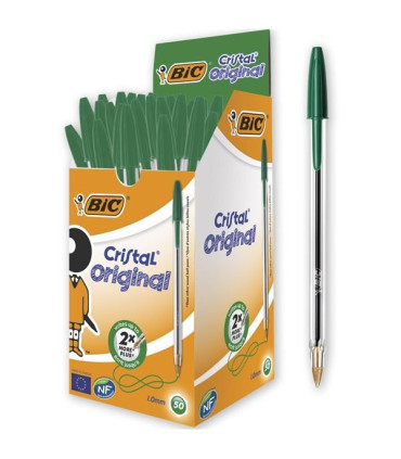 Kuličkové pero BIC Cristal – zelená