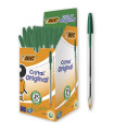 Kuličkové pero s víčkem BIC Cristal, zelené