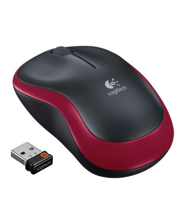 Bezdrátová optická myš Logitech M185, červená