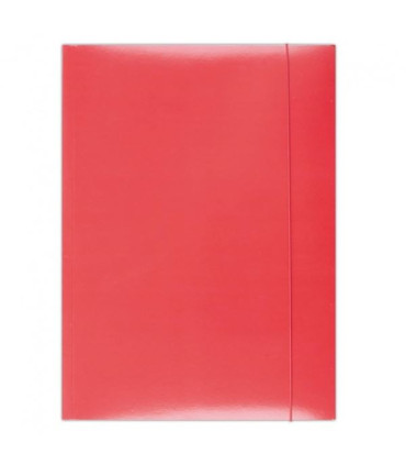 Papírové desky s gumičkou - A4, červené, 1 ks