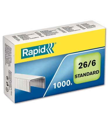 Drátky do sešívaček Rapid Standard 26/6, 1000 ks