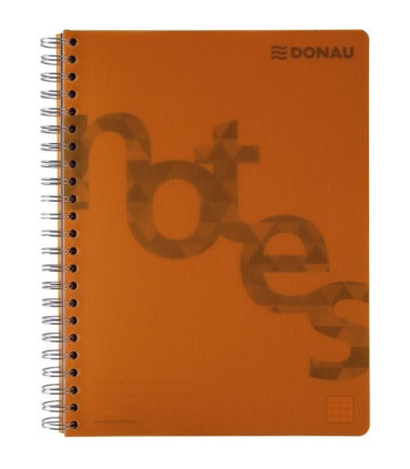 Blok Donau College, A4, čtverečkovaný, oranžový