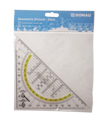 Trojúhelník s ryskou Donau, 25 cm, s držátkem