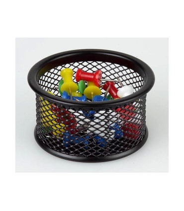 Drátěný kalíšek na sponky, malý, černý