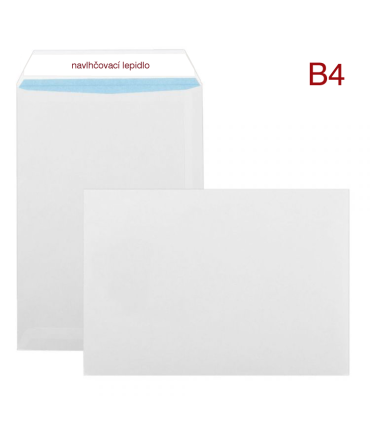 Obchodní tašky B4 - navlhčovací lepidlo, recyklované, šedé, 250 ks