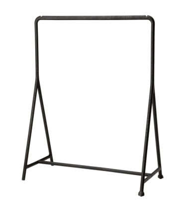 Šatní stojan na oblečení pro vnitřní a venkovní použití, černá, 148 x 117 x 59 cm
