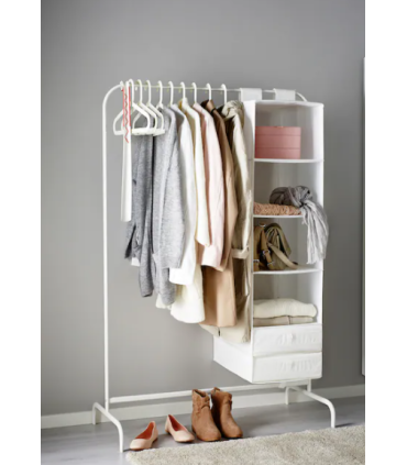 Šatní stojan 99 x 152 cm, bílá