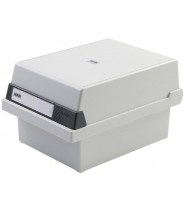 Kartotéka HAN A5 - s víkem, 235 x 190 x 250 mm, na šířku, světle šedá