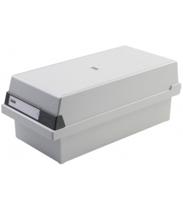 Kartotéka HAN A6 - s víkem, 177 x 140 x 360 mm, na šířku, světle šedá