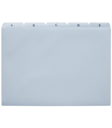 Rozlišovače do kartoték A4 - PVC, potištěné A-Z, 25-dílné, šedé