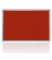 Filcová červená tabule v hliníkovém rámu 120x90 cm