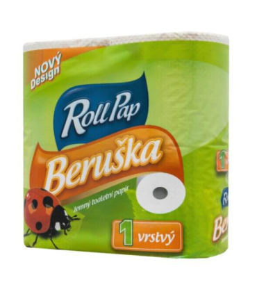 Toaletní papír recyklovaný, 1vrstvý, šedý, 4 role