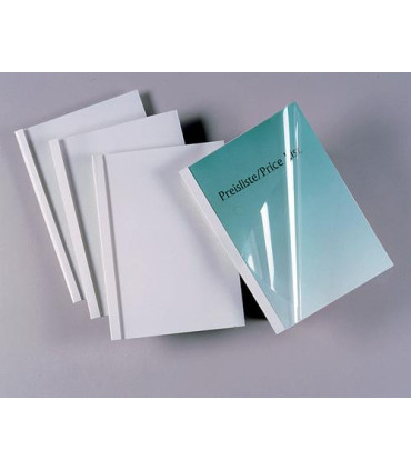 Desky pro termovazbu GBC, 6mm, imitace kůže, bílé, 100ks