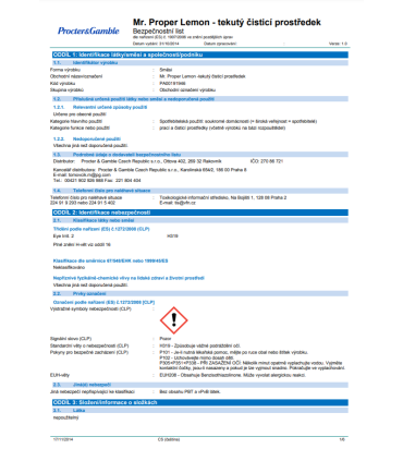MR.PROPER Professional univerzální čistič Citron 5l, HACCP
