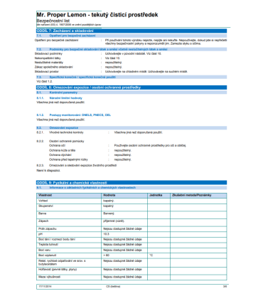 MR.PROPER Professional univerzální čistič Citron 5l, HACCP