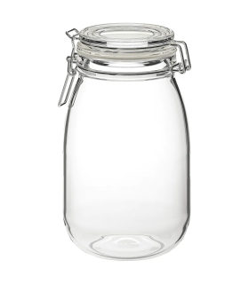 Dóza s víkem, čiré sklo, 1.8 l