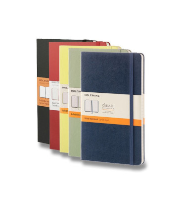 Moleskine - zápisník v tvrdých deskách - vel. L, 13 × 21 cm, linkovaný, černý