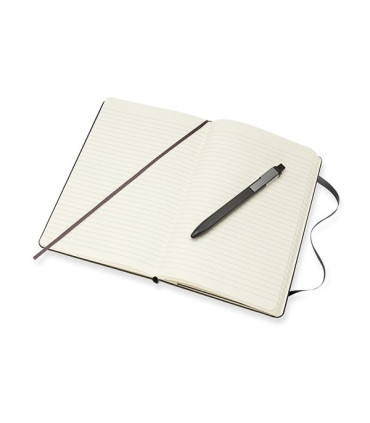 Moleskine - zápisník v tvrdých deskách - vel. L, 13 × 21 cm, linkovaný, černý