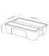 Krabice s víkem, 79x57x18 cm/55 l