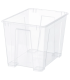 Krabice, transparentní, 39x28x28 cm/22 l