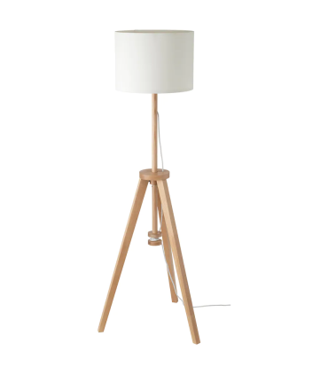 Stojací lampa, jasan/bílá 151 cm