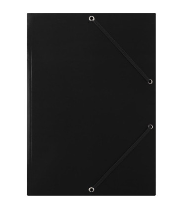 Kartonové desky s chlopněmi a gumičkou Donau - A4, černé