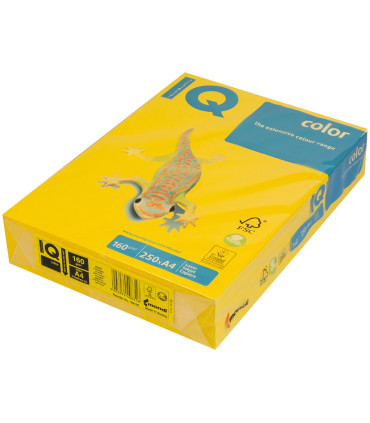 Kopírovací papír IQ Color A4, 160g/m2, žlutá color IG50