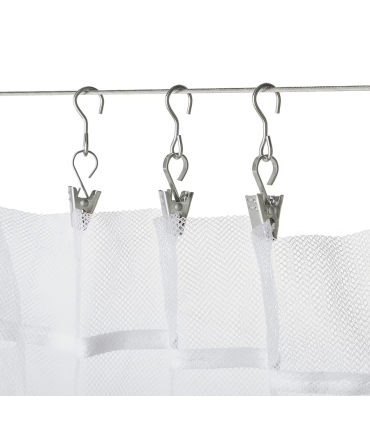 Háček na závěs s klipsem 24 ks