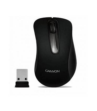 CANYON bezdrátová USB myš s 3 tlačítky, CNE-CMSW2, 1200 dpi, černá