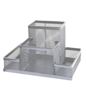 Stojánek univerzální CONCORDE, kovový, 15,5 x 10 x 10 cm, stříbrný